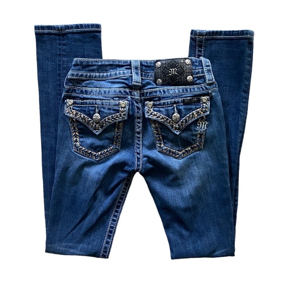 Miss Me Denim - Miss Me | Cyber Y2K / Vintage straight leg bedazzled denim